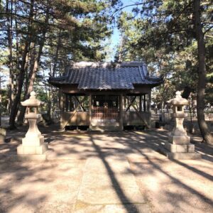 慶野松原海水浴場内にある神社