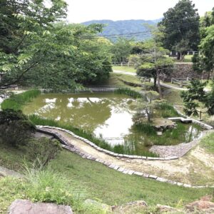 洲本城跡の庭園池