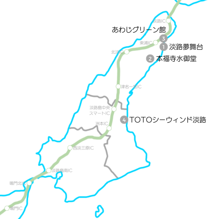 安藤忠雄アートギャラリー淡路島の地図・マップ